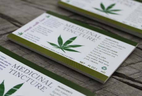 Medicinal Tincture cannabis marijuana label cbd thc design