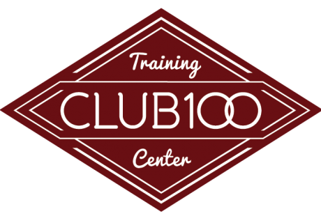 art deco style logo design for Club 100
