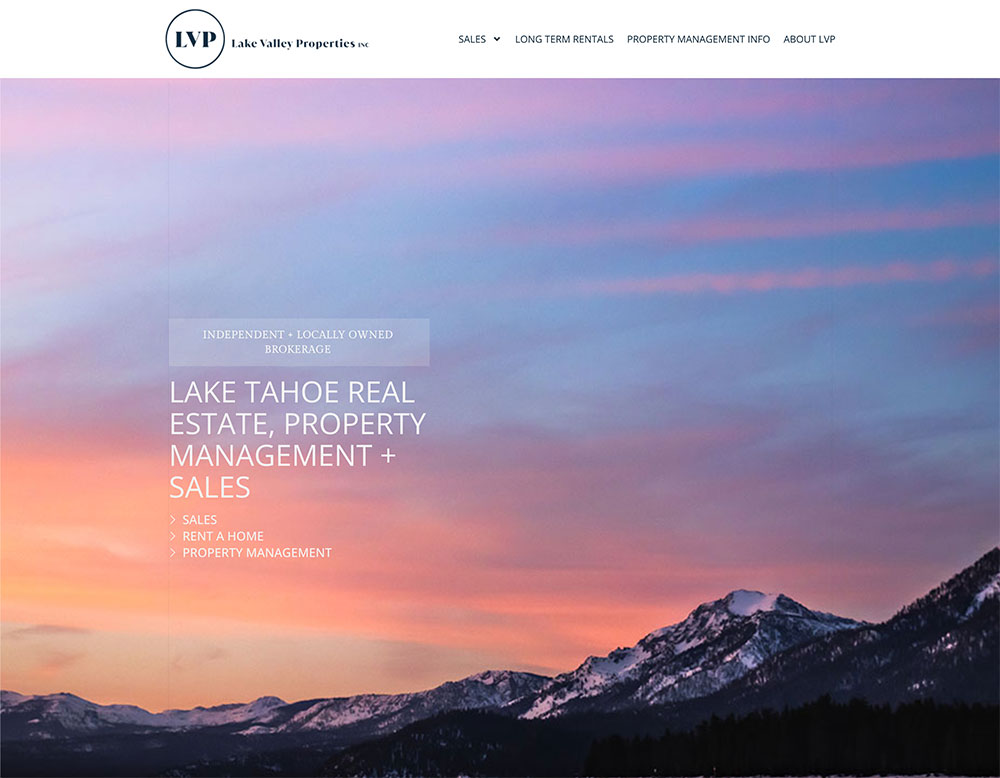 real estate wordpress website design lake tahoe